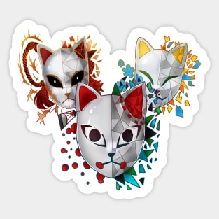 Demon Boy Cat Mask Sticker